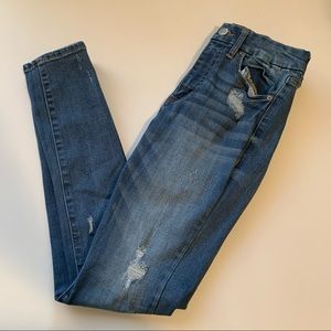 Aero High-Rise Distressed Skinny Jeans 2